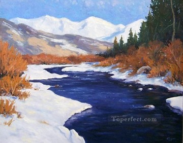 Brook River Stream Painting - yxf009bE impressionism landscape river